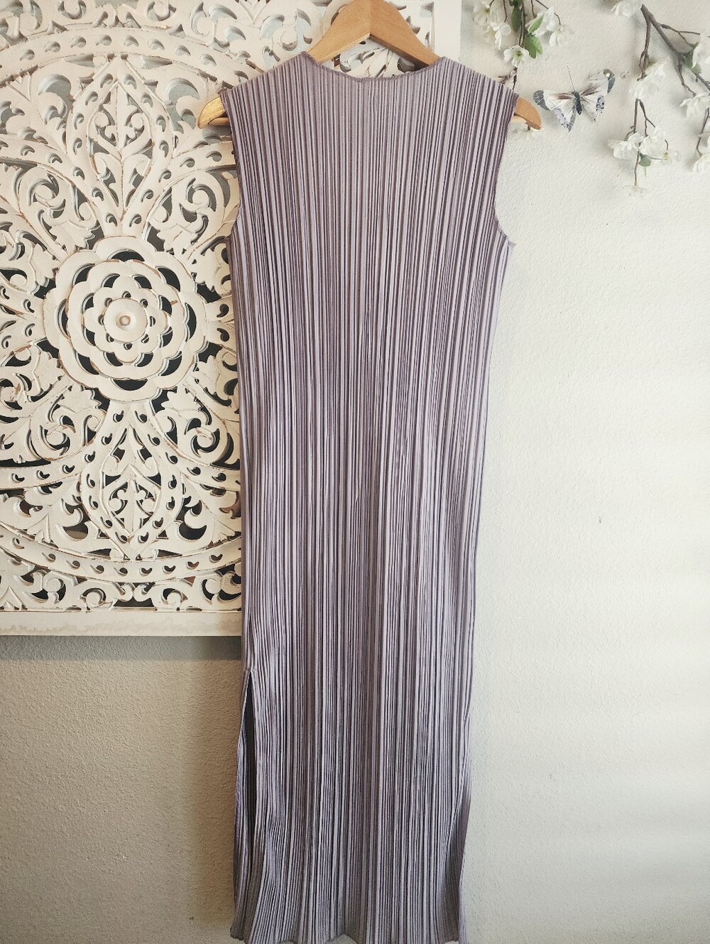 ANINE BING MELANIE PLEATED SHIFT MIDI DRESS SLEEVELESS HIGH NECK SIZE XSMALL - Picture 14 of 17